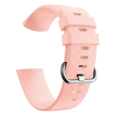 

Silicone Diamond Pattern Watch Band Bracelet Strap for Fitbit Charge 3