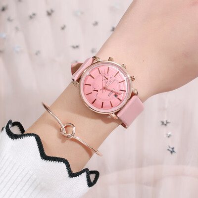 

Trend calendar quartz female watch atmospheric dial waterproof belt temperament watch casual watch