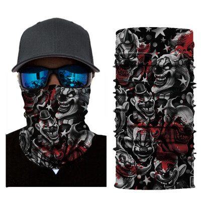 

Motorcycle Head Scarf Balaclava Face Shields Skull Ghost Bandana Scarf Mask Balaklava Neck Warmer