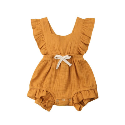 

Newborn Baby Girls Ruffle One-Pieces Romper Bodysuit Jumpsuit Outfits Sunsuit