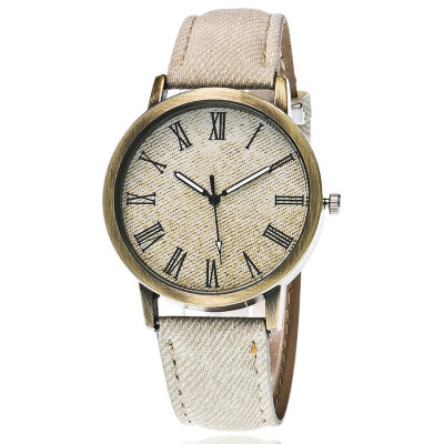 

Explosion models recommended denim Roman face bronze watch simple solid color watch direct sales