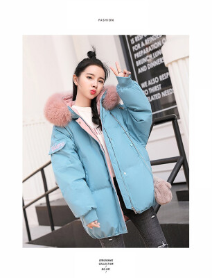 

The 2018 new winter loose cotton-padded female fashion sister cotton-padded jacket trend of the long Korean version of joker