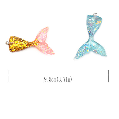 

DIY Jewelry Necklace Pendant 44cm Resin Mermaid Tail Pattern Style Pendants Decorations Color Sent Randomly