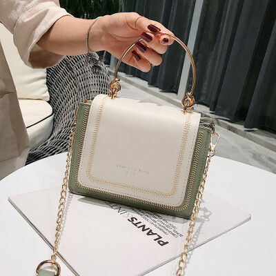 

Summer bag color womens bag Joker new 2019 chain small fresh Messenger bag portable small square bag