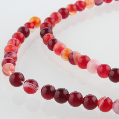 

Natural Gemstone Agate Round Bead Strands Dyed DarkRed 4mm Hole 1mm about 92pcsstrand 1496