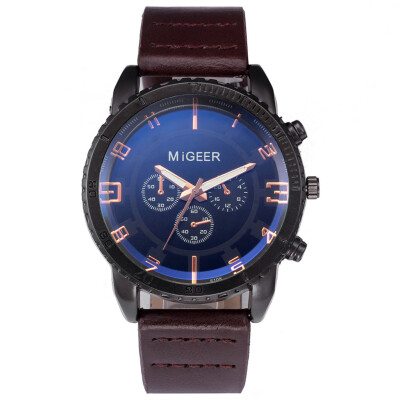 

Gobestart MIGEER High-End Fashion Mens Stainless Steel Watch Analog Alloy Quartz Watch