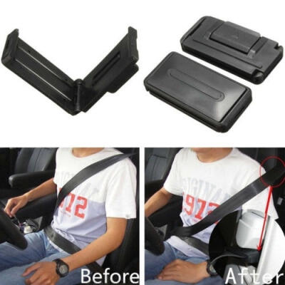 

2pcs Black Car Safety Seat Belt Adjuster Clip Clamp Shoulder Neck Comfort New