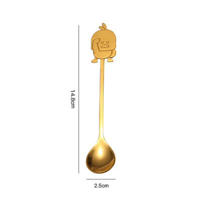 

Toponeto Colorful Spoon Handle Spoons Flatware Ice Cream Drinking Tools Kitchen Gadget