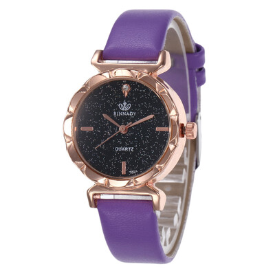 

Summer new diamond-studded star scale leather men&women watch student fashion watch