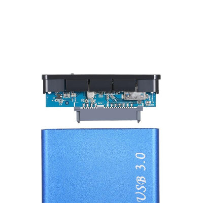 

25 Inch HDD Case SATA HDD to USB30 Converter Adapter External Case 3TB Hard Disk Drive Box External HDD EnclosureBlue