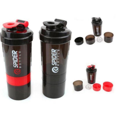 

Best 600ml Sport Gym Protein Powder Drink Shaker Plastic Mixer Cup Bottle