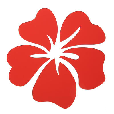 

5pcs Hibiscus Flower Acrylic Mirror Wall Stickers DIY Home Art Decor