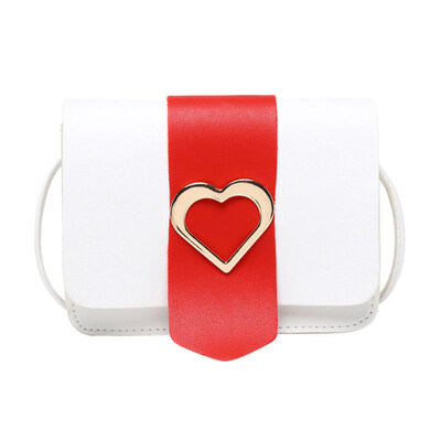 

Fashion Women Tongue Heart Shape Color Block Square Shoulder Bag Crossbody Pouch