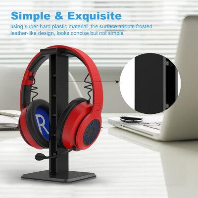 

Convenient Headphone Stand Headset Holder All-in-One Solid Earphone Stand ABS Solid Base for All Headphones Fashion Display Silve
