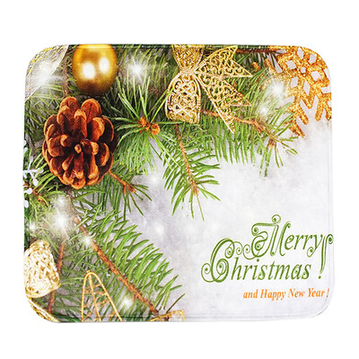 

Tailored Thickened Memory Foam Chair Cushion Christmas Printing Slow Resituating Cushion