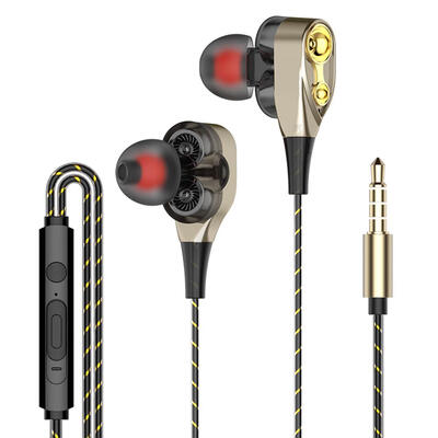 

S1 Dual Drive Earphones Headset In Ear 35mm Wired Gaming Earbuds with Mic
