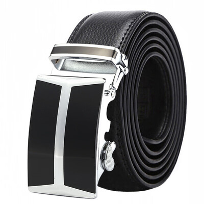 

2019Top sale Designer belt For men British style Genuine Leather men brown Belts New black Automatic Metal Belt men