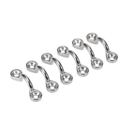 

6Pcs Kayak Pad Eyes Stainless Steel Tie Down Deck Loops Shock Cord Fastening Gear Replacement Kit