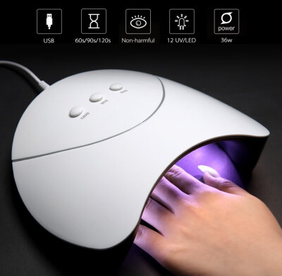 

Portable 36W Nail Dryer UVLED Lamp For Gel Fast Dryer USB Cable Nail Lamp Cure Machine