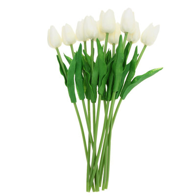 

10pcs PU Tulips Artificial Flowers Bouquet Wedding Party Home Decor Props
