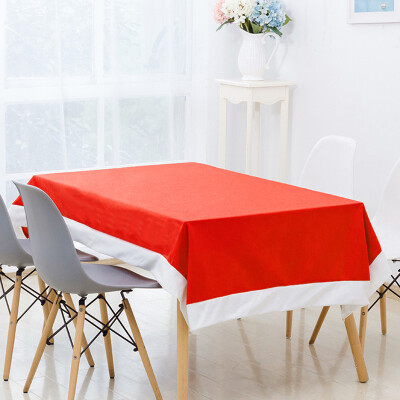 

Home Decor Christmas Party Wedding Fabric Table Cloth Red Table Cover 130180cm