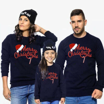 

Christmas Family Matching Sweater Clothes Dad Mom Kids Hoodies Sweatshirts Top