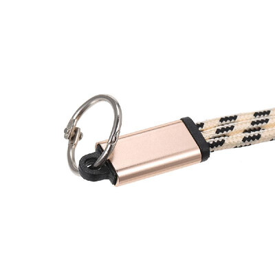 

2-in-1 USB 20 Male to Type-CFor Lightening Nylon Braided Charge Cable For iOS Huawei Samsung HTC etc Blue