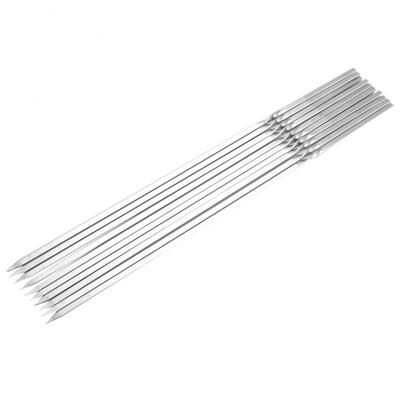 

Greensen 10pcs BBQ Barbecue Stainless Steel Grilling Flat Skewers Needle 35cm