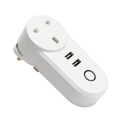 

Smart WiFi Socket with 2 USB Ports Compatible with Alexa Google Assistant