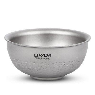 

Lixada 60ml Titanium Double Wall Tea Cup Outdoor Home Office Mini Cup