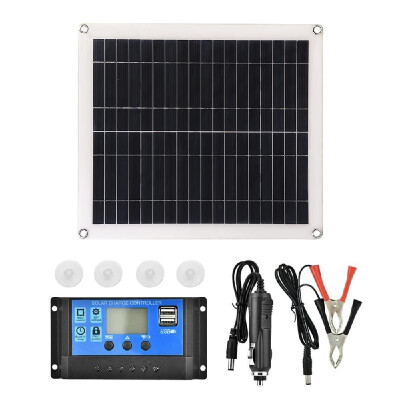 

25W 5V Portable Double USB Port Flexible High Efficiency Sunpower Polycrystalline Solar Panel Power Kit with Controller