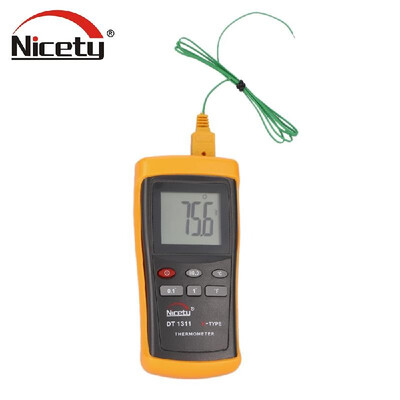 

Nicety DT1311 -2001370°C Handheld Digital Single Channel Thermometer Temperature Meter K Type Thermocouple Sensor Switchable Reso