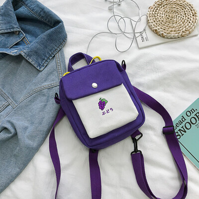 

Ins super fire summer new canvas casual slung packet female 2019 new wave Korean version of the wild backpack