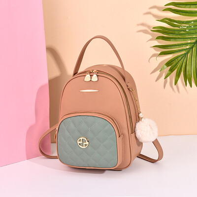 

2019 summer new Korean version of the shoulder bag backpack simple handbag PU leather cool fashion backpack