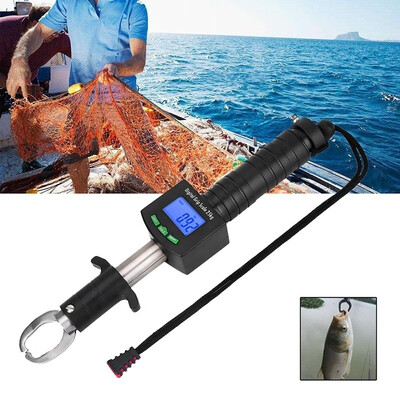 

New Style Digital Fish Lip Gripper Grabber Fishing Grip Tackle Pliers Stainless Steel Clip Fish Holder With Scale Ruler