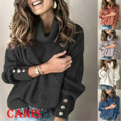 

Womens Winter Long Sleeve Sweater Autumn Sweatshirt Jumper Pullover Tops Blouse