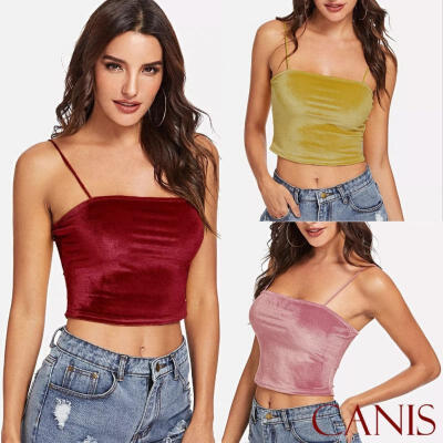 

Women&acutes summer sleeveless cropped vest top vest