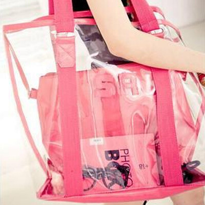 

Tailored Fashion Women Clear Beach Bag Waterproof Bag Shoulder Bag Handbag Messenger Bag