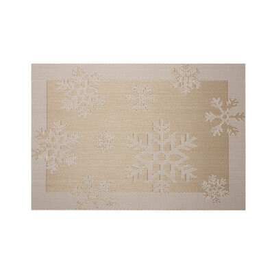 

Toponeto Christmas Placemat Woven Non-slip PVC Insulation Placemat Washable Table Mats