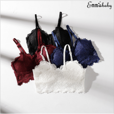 

Floral Strappy Bralette Halter Bustier Vest Crop Top Bra Lingerie Women Wear