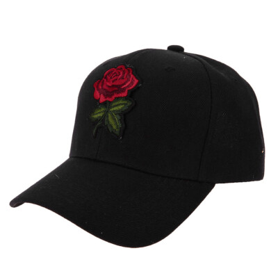 

Women Baseball Cap Flower Embroidery Fashion Snapback Hat Hip Hop Cap