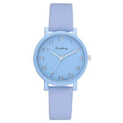 

Simple Jelly Multicolor Leather Casual Sport Quartz Watches Men Women Pure Hand Clock Simple Minimalist Wrist Watches &Ff