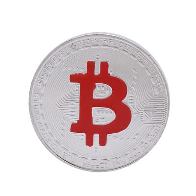 

Silver Plated Bitcoin Commemorative Coins Collectible Art Collection Gifts