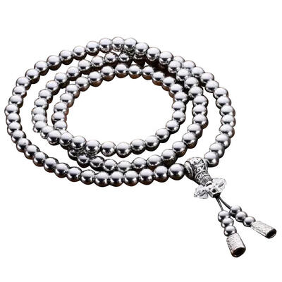 

Stainless Steel EDC Outdoor Buddha Beads Bracelet Self-defense Protection