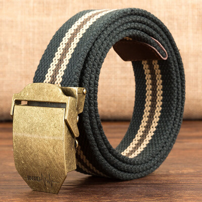 

Canvas belt Quality Alloy Automatic buckle weaving Canvas Men belt outdoor casual Men&Women belt 110-140cm
