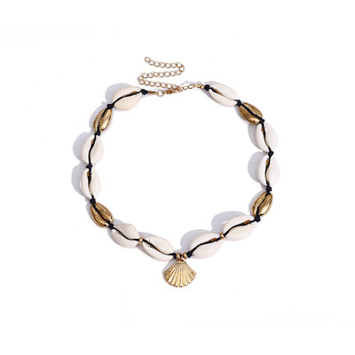 

Moon Girl handmade Bohemian Puka Shell Choker necklace for women Boho Bib Collier Femme Vintage Necklaces drop shipping