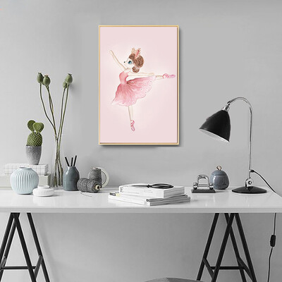 

Gobestart Nordic Watercolor Rabbit Childrens Room Decorative Painting Frameless Core