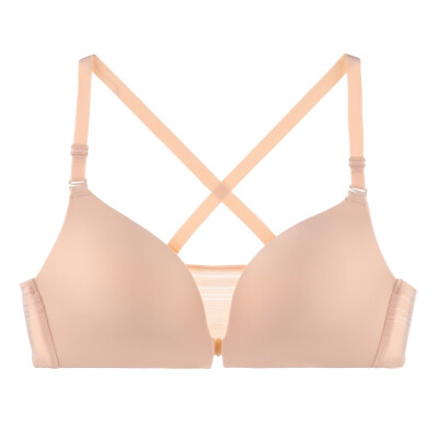 

Fashion Bra Seamless Sexy Front Button Bra Girls Push Up Underwear Female Solid Color wire Free Bra