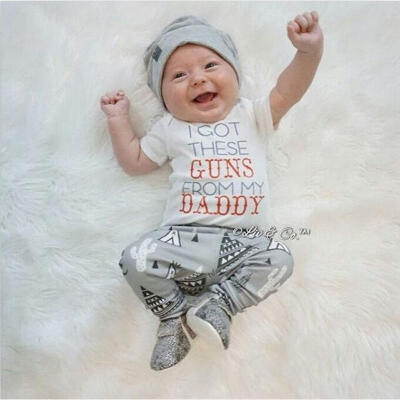 

2PCS Toddler Baby Boys Short Sleeve T-Shirt Tops Pants Set Kids Clothes Outfits