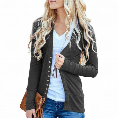 

Cardigan coat womens single-breasted long-sleeved short sweater